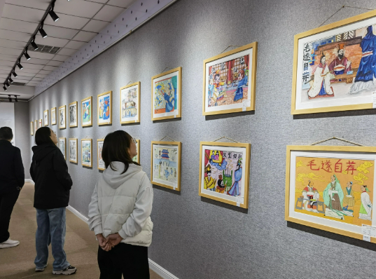 临漳县开展“邯郸市中小学师生成语典故主题书画巡回展”活动